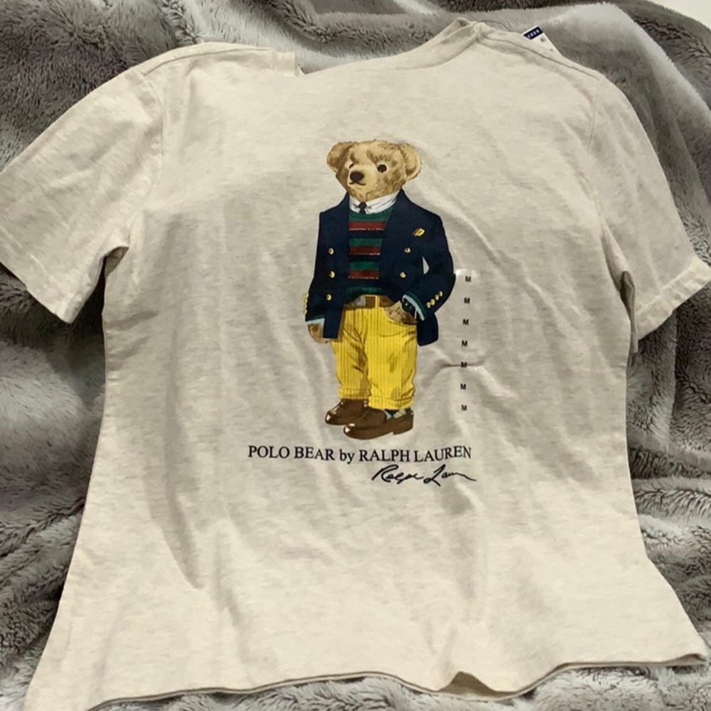 Ralph Lauren Polo Bear Cream Kids Graphic Tee